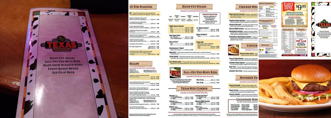 Texas Roadhouse Menu