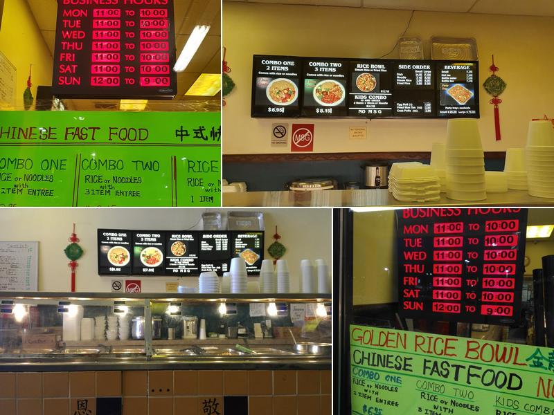 Golden Rice Bowl Menu