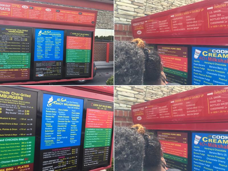 Cook Out Menu