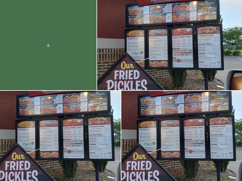 Zaxbys Chicken Fingers & Buffalo Wings Menu