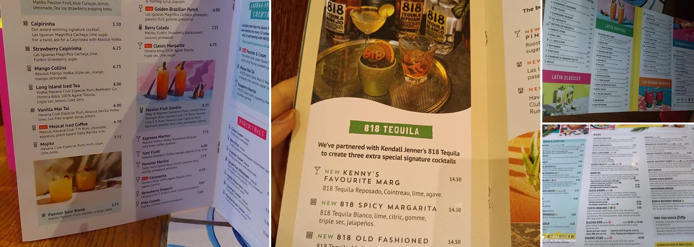 Las Iguanas - Glasgow Menu