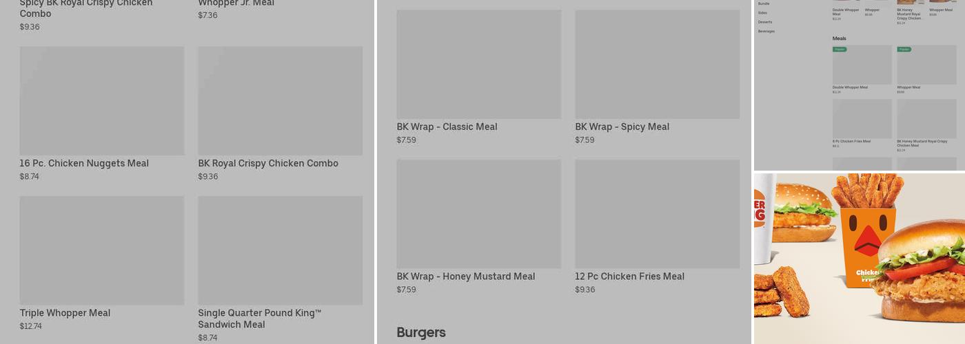 Burger King Menu