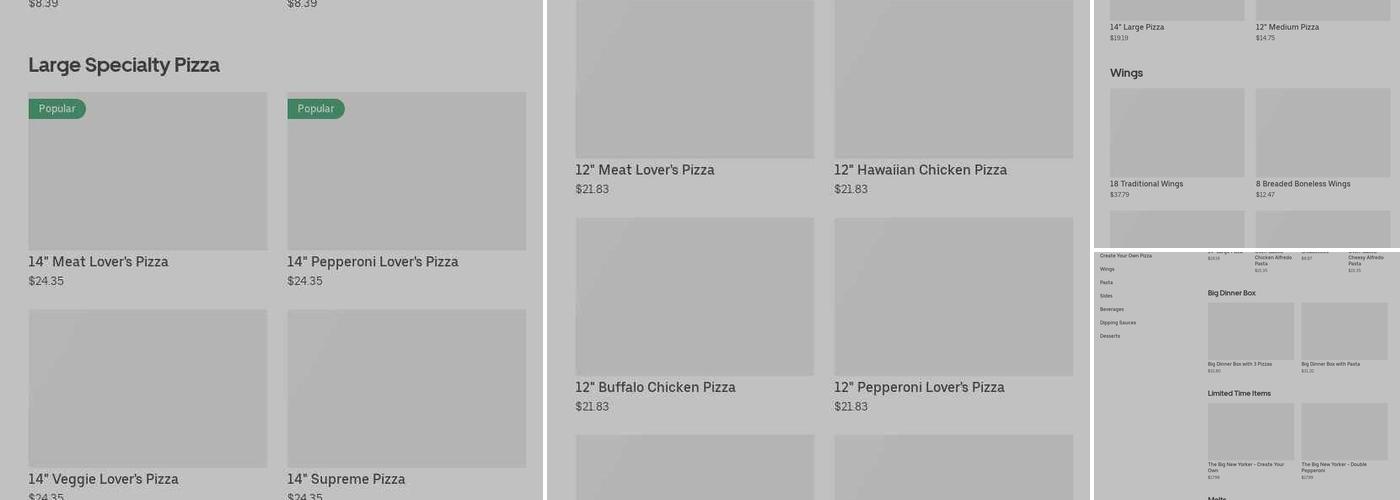 Pizza Hut Menu