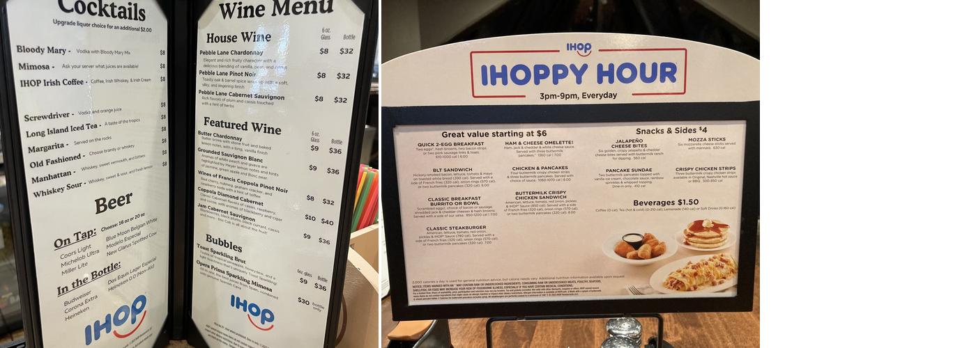 IHOP Menu