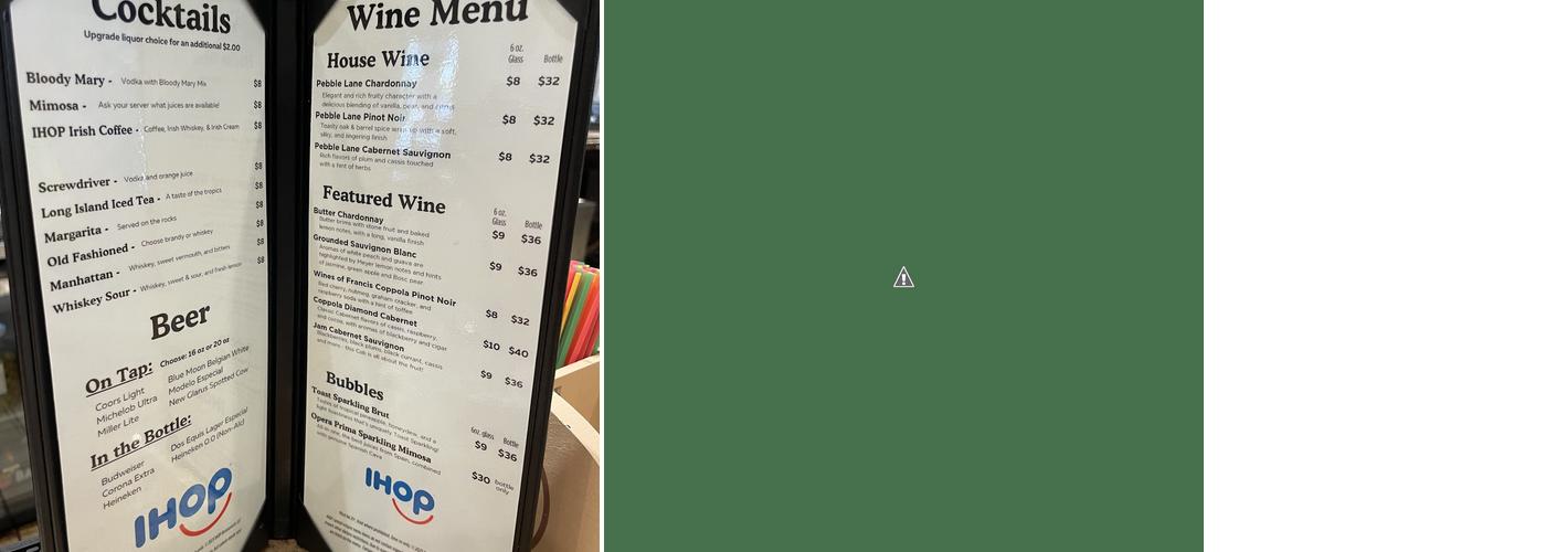 IHOP Menu