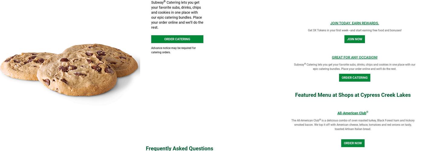 Subway Menu