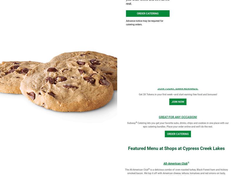 Subway Menu