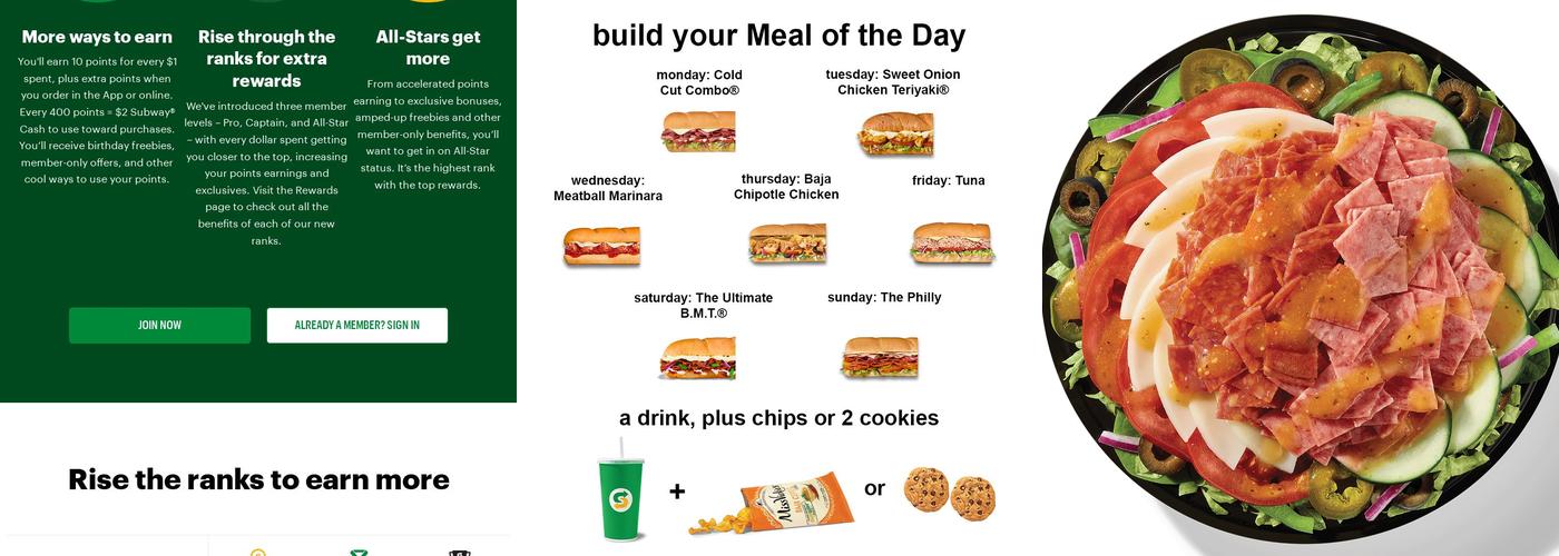 Subway Menu