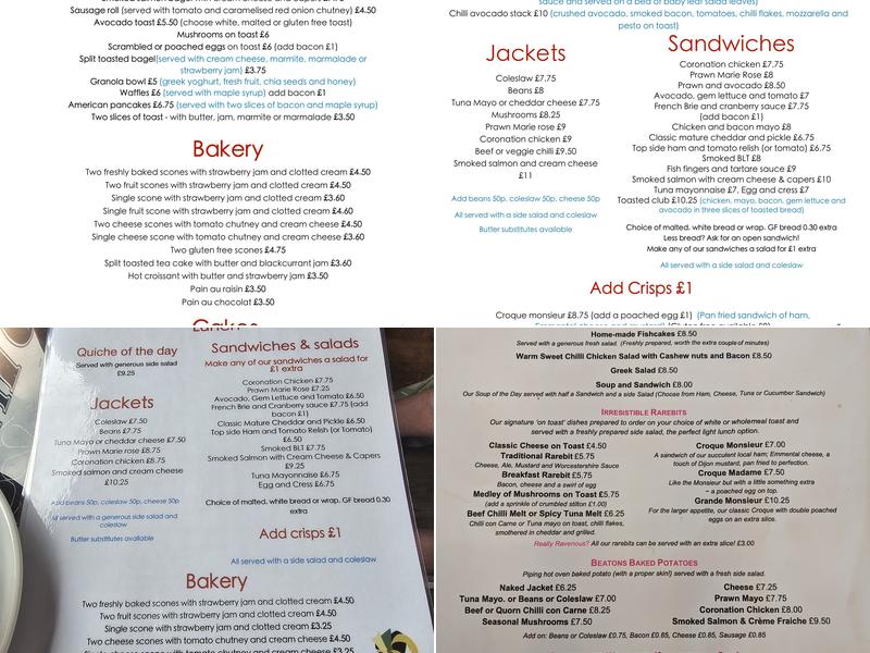 Louie's Coffee & Teahouse - Crowthorne Menu