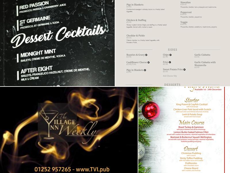 The Village Inn Menu