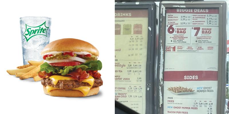 Wendy's Menu
