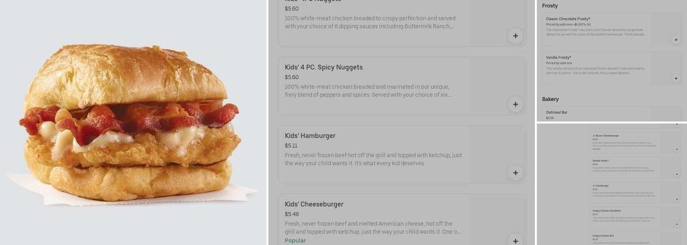 Wendy's Menu