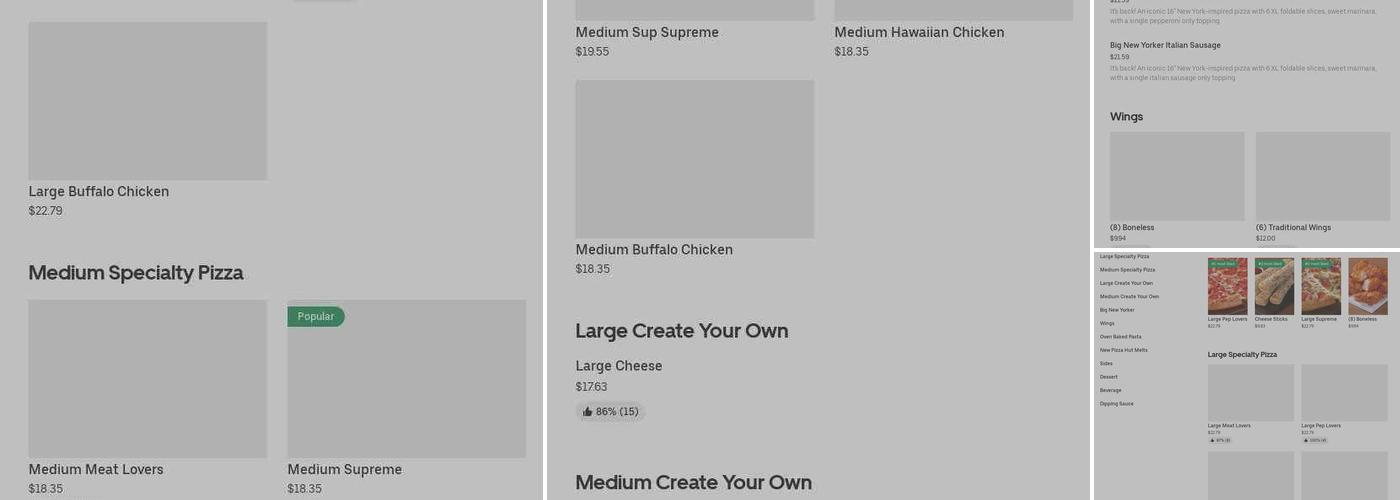 Pizza Hut Menu