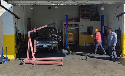 In the hood (of a car) auto repair