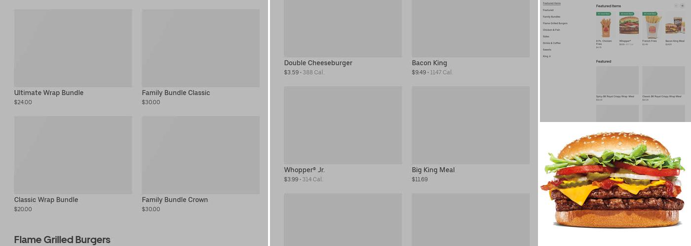 Burger King Menu