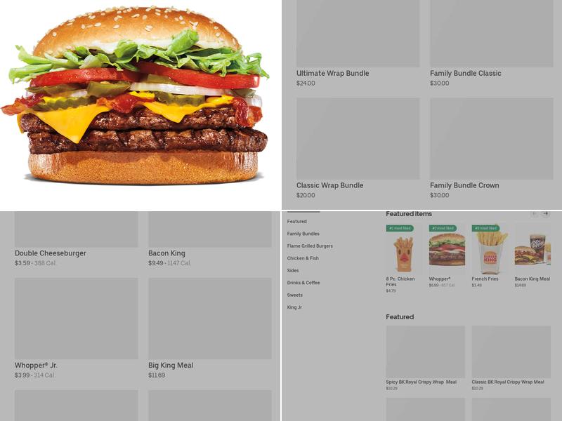 Burger King Menu