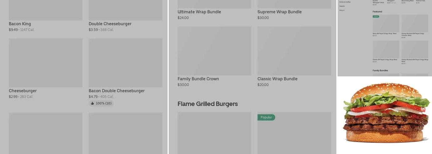 Burger King Menu