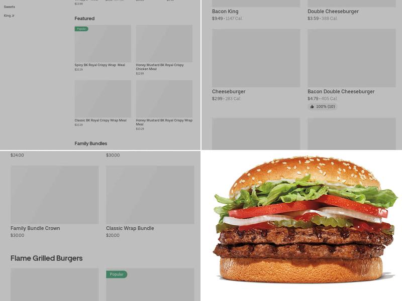 Burger King Menu