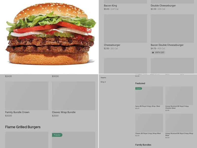 Burger King Menu
