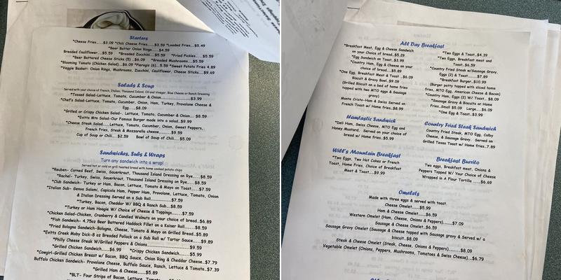 Mom's Centerville One Stop Menu