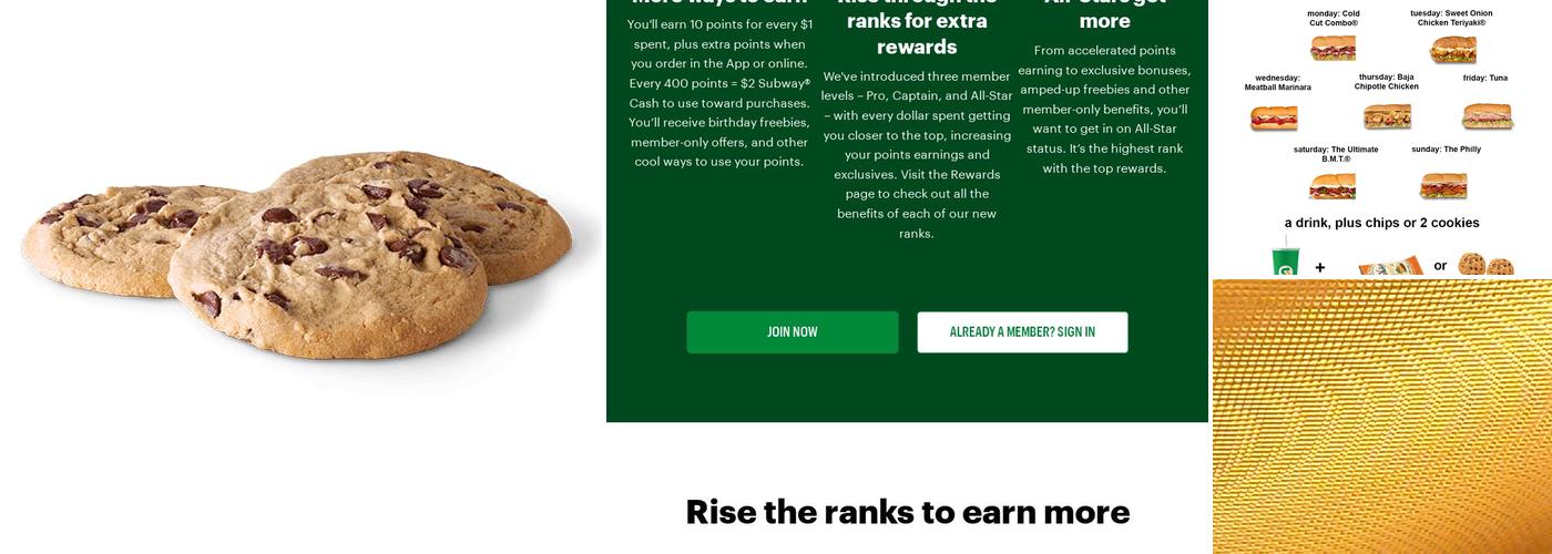 Subway Menu