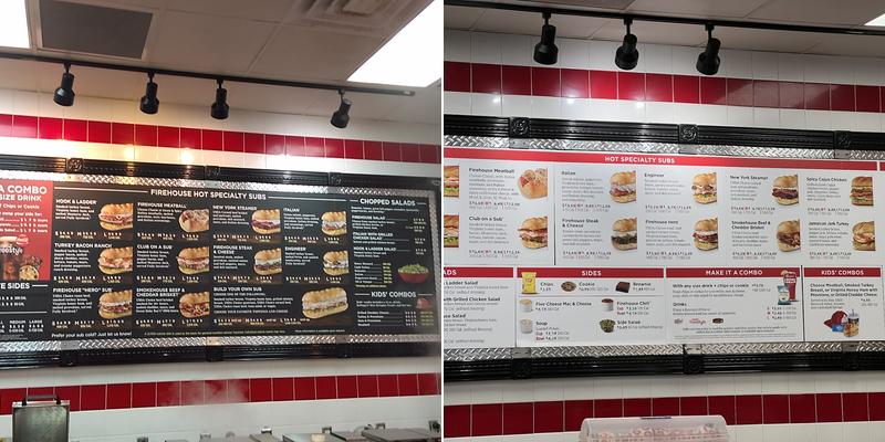 Firehouse Subs Oakwood Menu