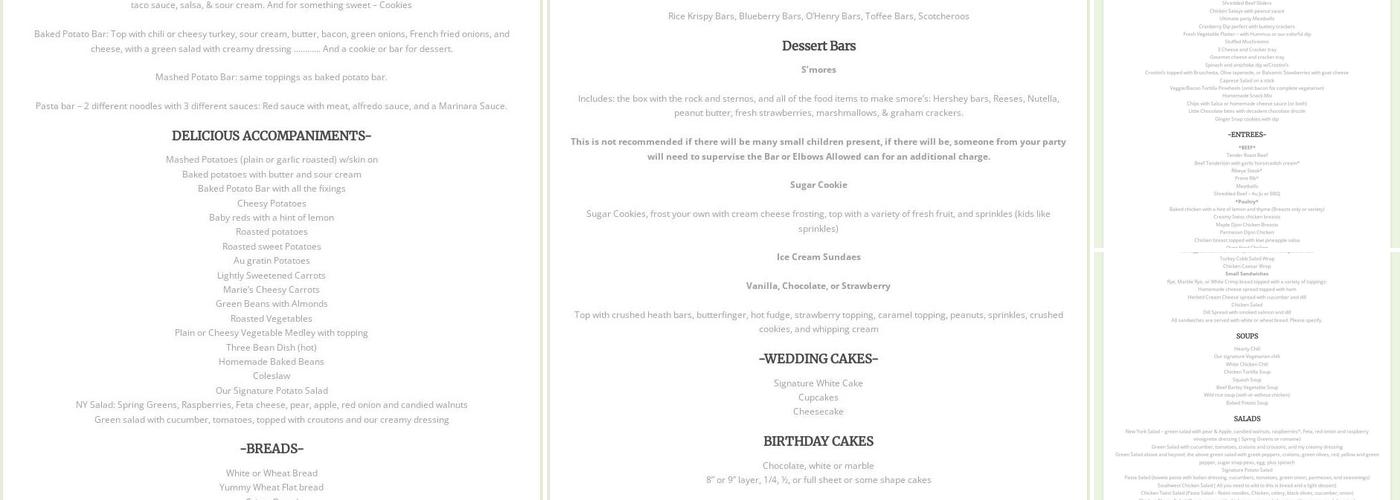 Elbows Allowed Menu