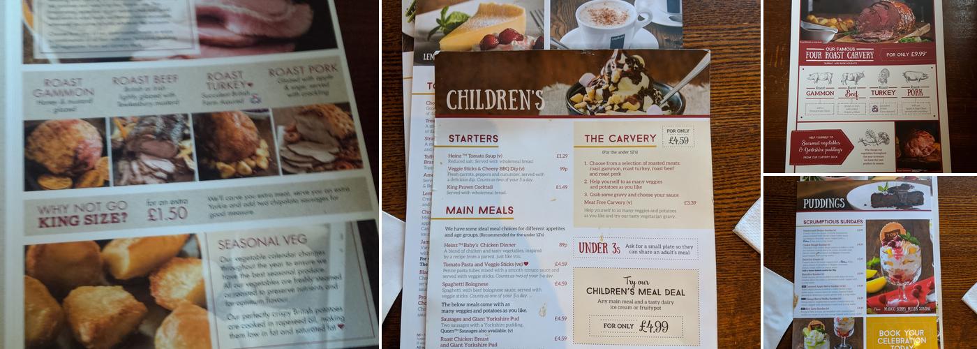 Innkeeper's Collection Old Windsor Menu