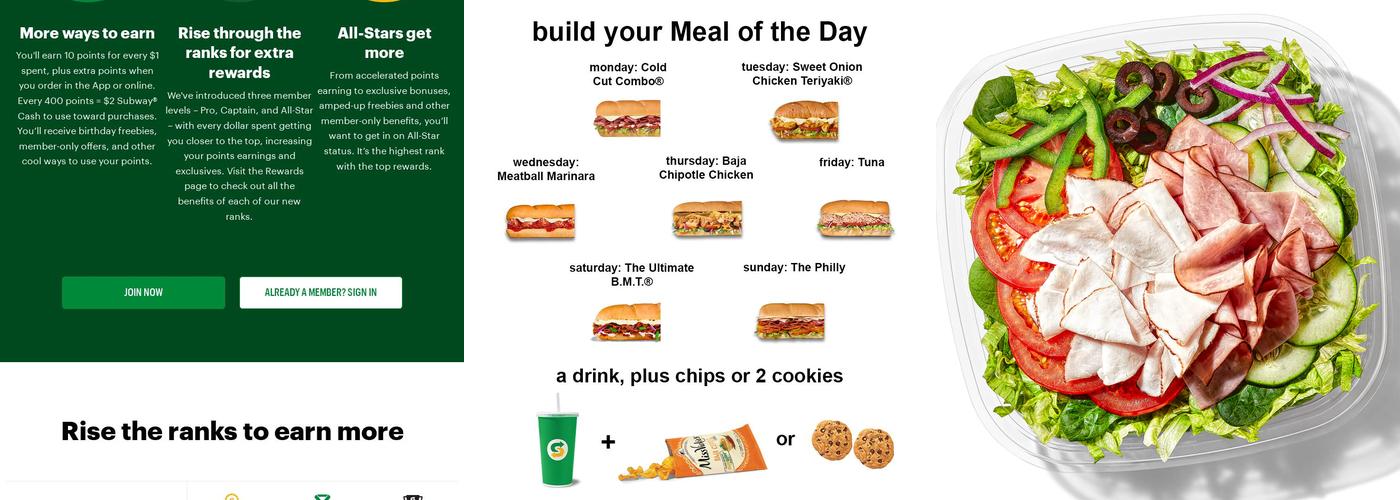 Subway Menu