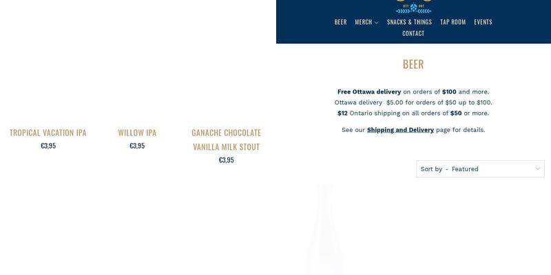 Bicycle Craft Brewery Menu