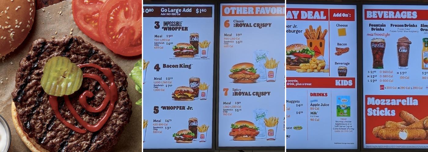 Burger King Menu