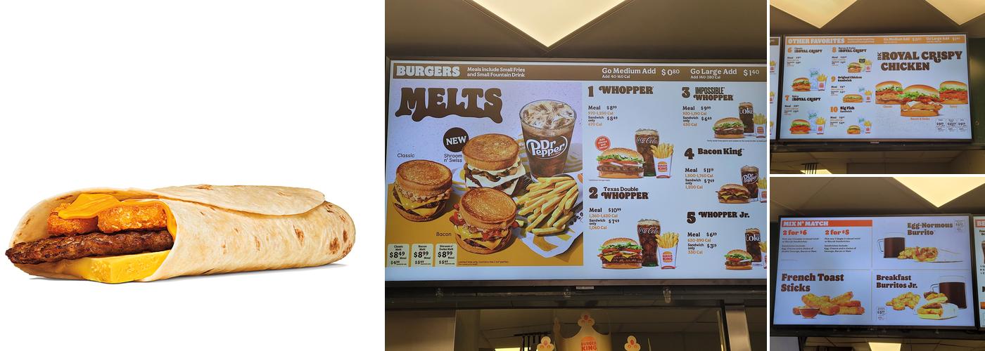 Burger King Menu