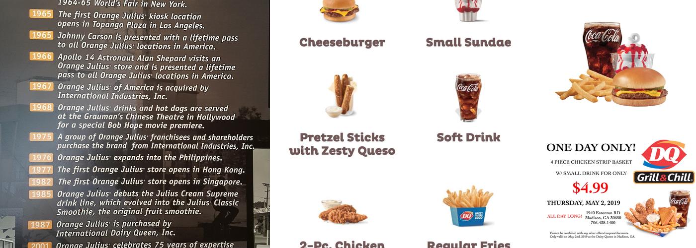 Dairy Queen Grill & Chill Menu