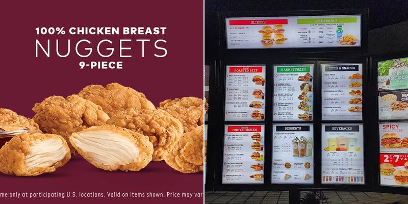 Arby's Menu