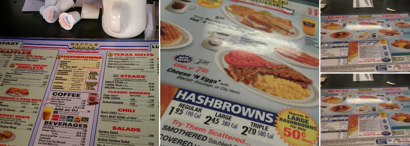 Waffle House Menu