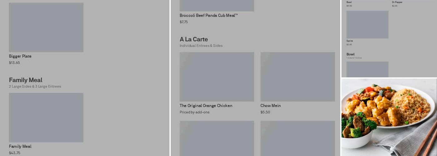 Panda Express Menu