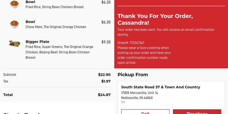 Panda Express Menu