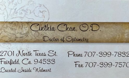 Cinthia Chan, O.D. inside Walmart Fairfield