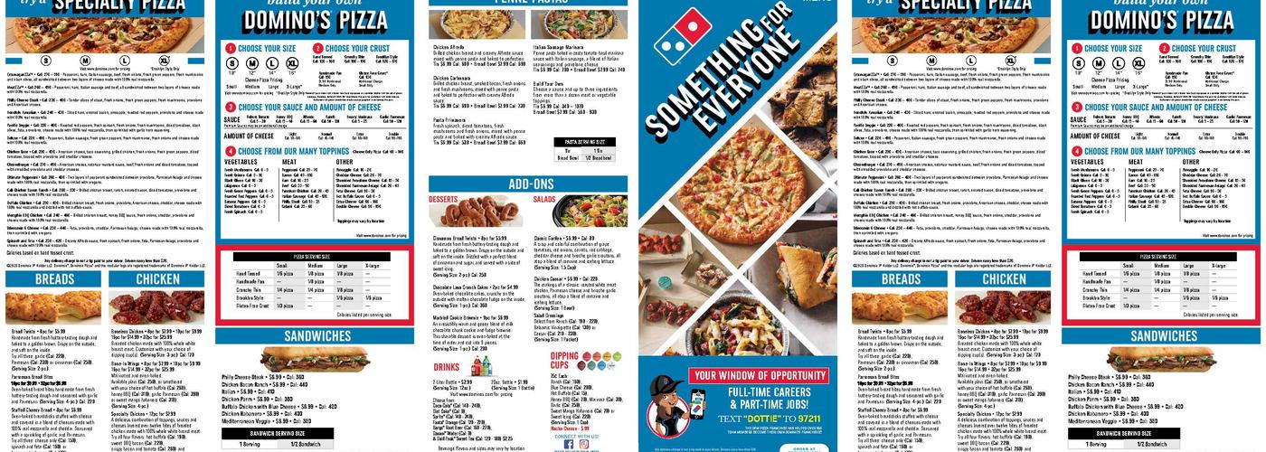 Domino's Pizza Menu