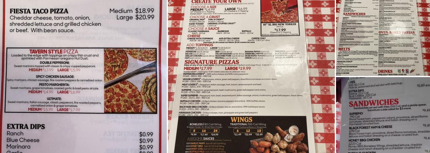 Pizza Hut Menu