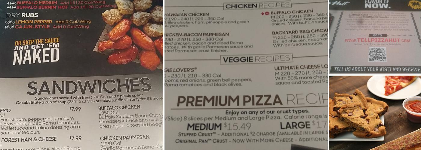 Pizza Hut Menu