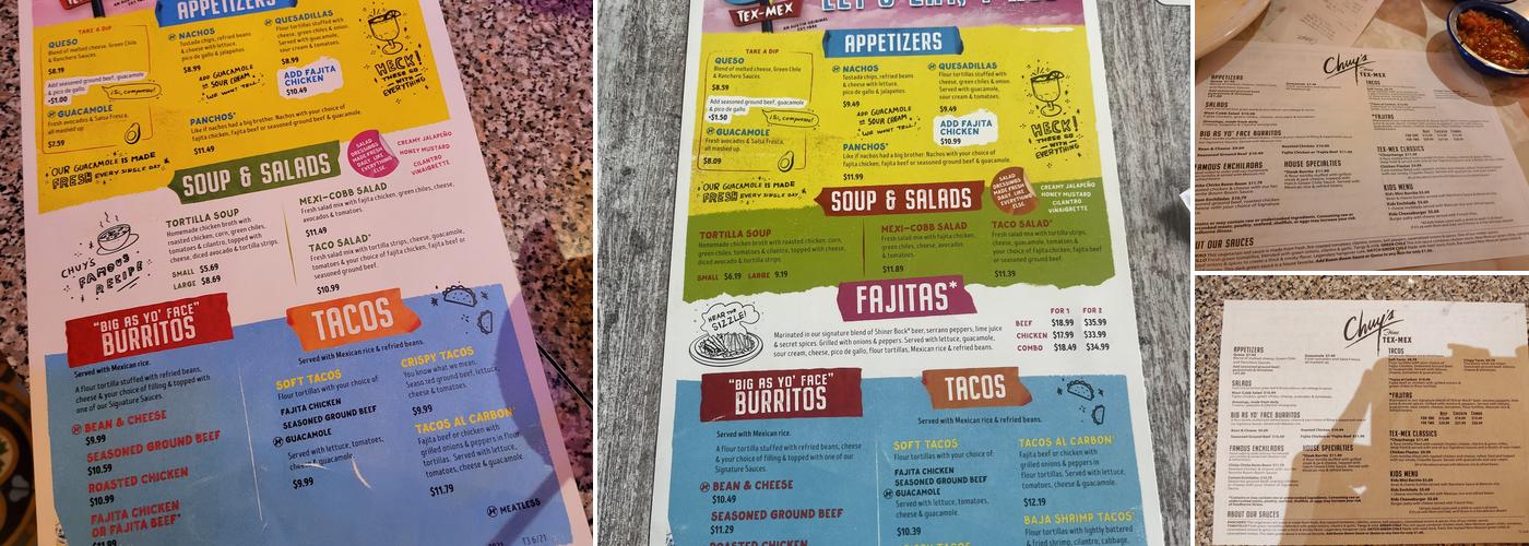 Chuy's Menu