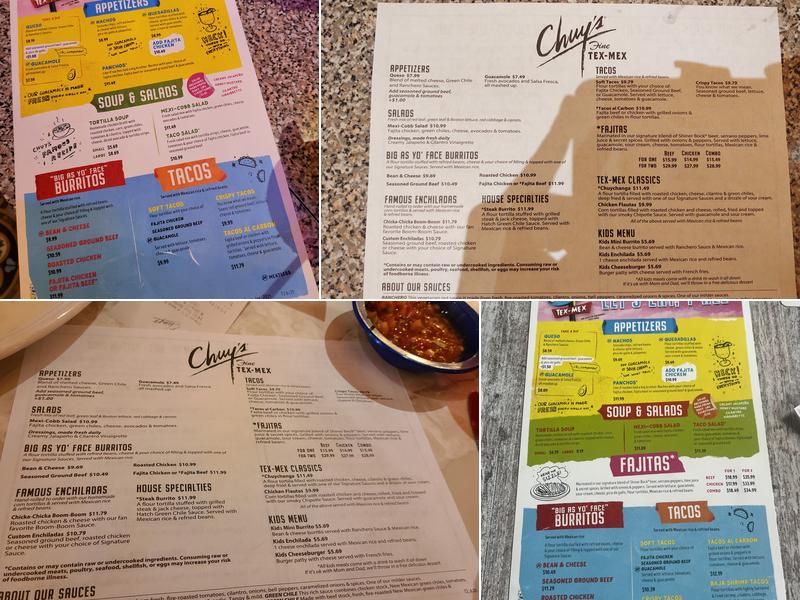 Chuy's Menu