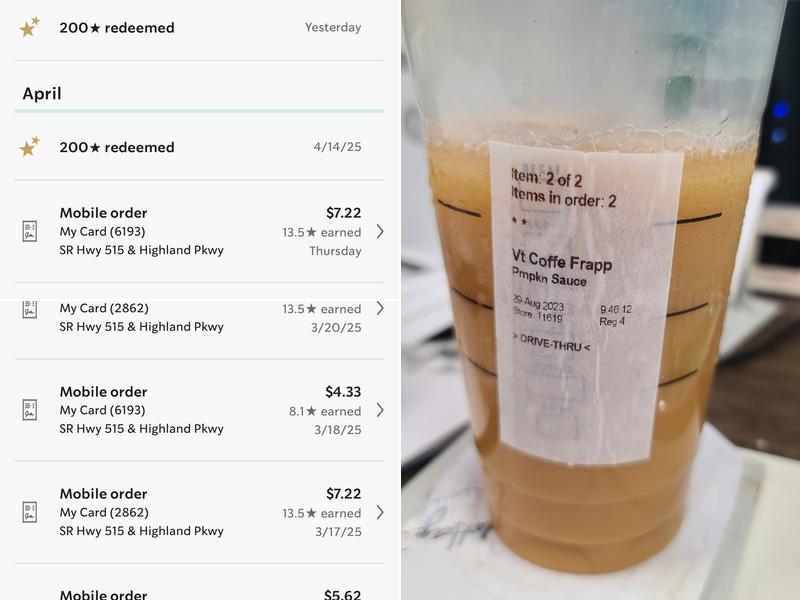 Starbucks Menu