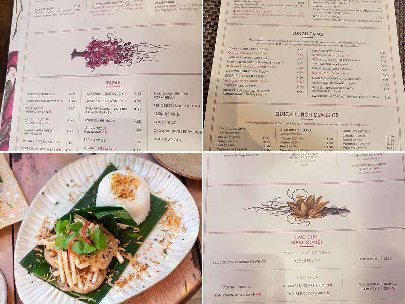 Giggling Squid - Wokingham Menu