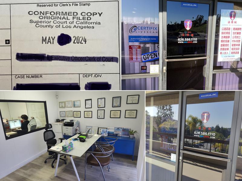 AAA LEGAL, INC. Live Scan & Public Notary