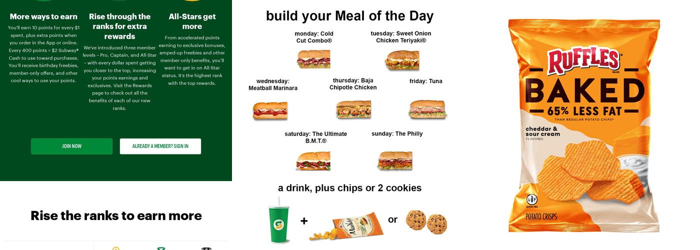 Subway Menu