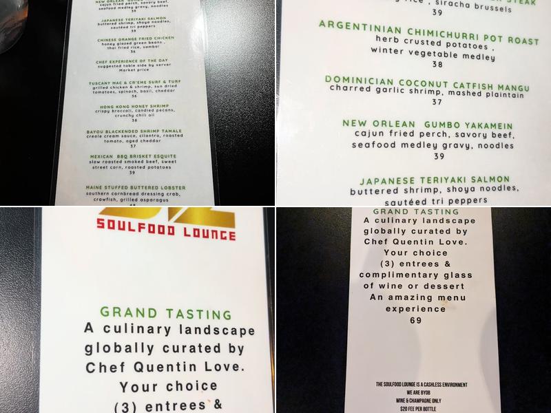 The SoulFood Lounge 2 Menu