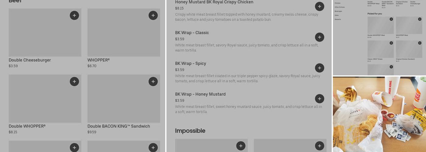 Burger King Menu