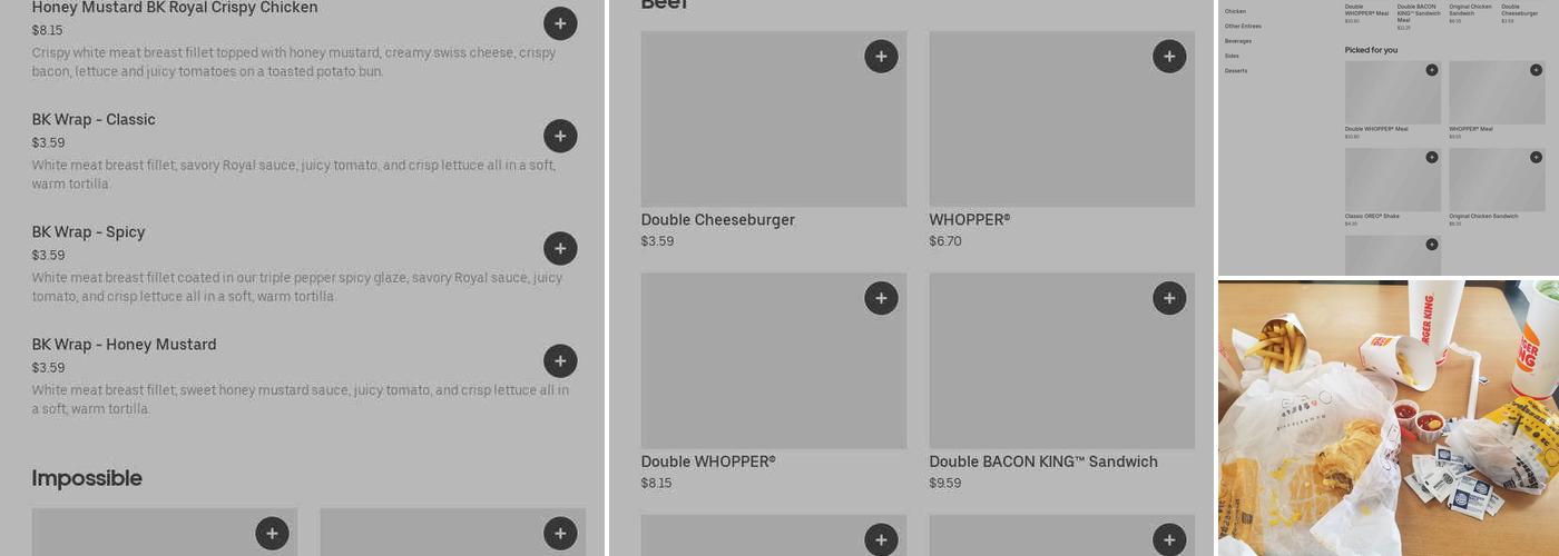 Burger King Menu